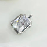 925 Silver Crystal Necklace Light Colored Pendant Chain