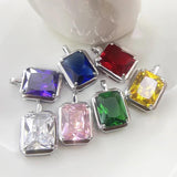 925 Silver Crystal Necklace Light Colored Pendant Chain