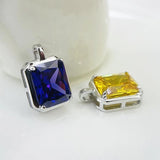 925 Silver Crystal Necklace Light Colored Pendant Chain