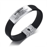 Men's Silicone Bracelet with Stainless Steel Tag