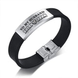 Men's Silicone Bracelet with Stainless Steel Tag