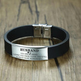 Men's Silicone Bracelet with Stainless Steel Tag