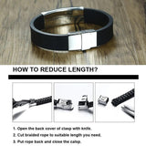 Men's Silicone Bracelet with Stainless Steel Tag
