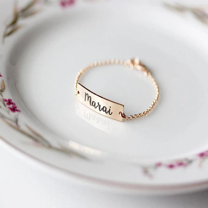 Stainless Steel Baby Name Bracelet