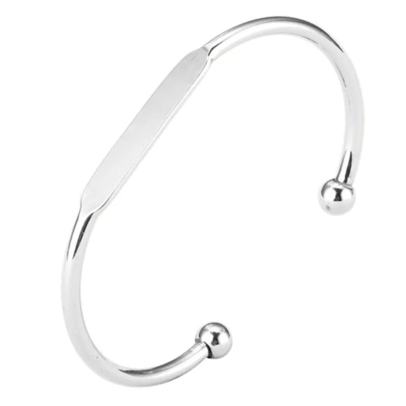 Men's Stainless Steel Bracelet with Black Accent