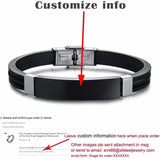 Personalized Stainless Steel ID Bracelets for Men Women