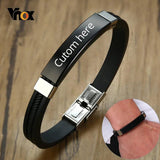 Personalized Stainless Steel ID Bracelets for Men Women