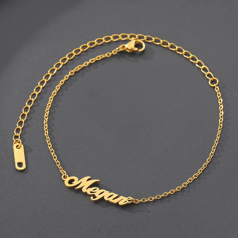 Personalized Name Bracelet Charms Engraved Handwriting Signature Love Message
