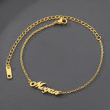 Personalized Name Bracelet Charms Engraved Handwriting Signature Love Message