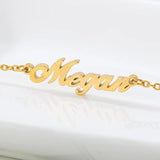 Personalized Name Bracelet Charms Engraved Handwriting Signature Love Message