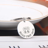 Engraved Key Chain Stainless Steel Bag Charm Trip Group Memorial