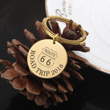 Engraved Key Chain Stainless Steel Bag Charm Trip Group Memorial