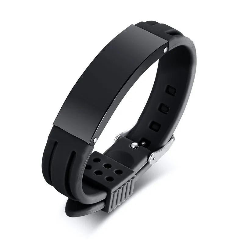Personalized Silicone Sport ID Bracelet-Choose Your Engraving