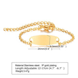 Personalized Baby Name Bracelet, Stainless Steel ID Bracelet for Kids