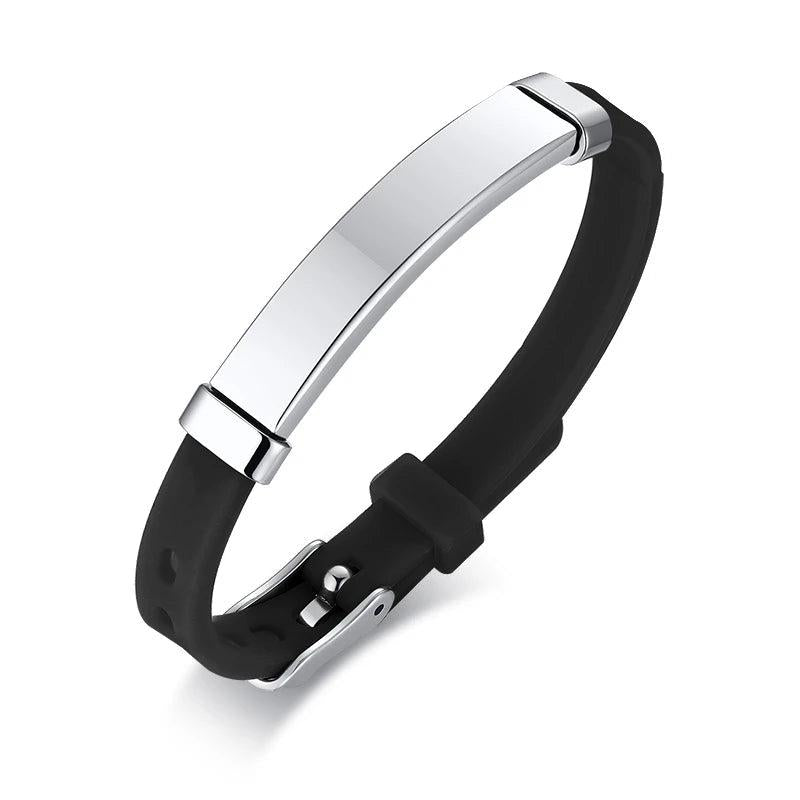 Child SOS ID Silicone Bracelets Rubber Names Numbers