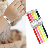Child SOS ID Silicone Bracelets Rubber Names Numbers