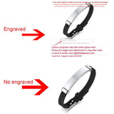 Child SOS ID Silicone Bracelets Rubber Names Numbers