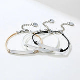Personalized Bracelets for Women Sisters Stainless Steel Heart Charm BFF Jewelry