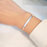 Personalized Bracelets for Women Sisters Stainless Steel Heart Charm BFF Jewelry