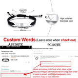 Personalized Couple Bracelets Hollow Heart Stainless Steel