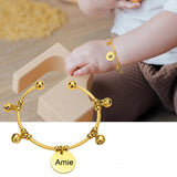 Personalized Name Baby Bracelet, Engraved Bangle for Children