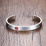 Type 1 Diabetes Medical Alert Bracelet Stainless Steel Engrave