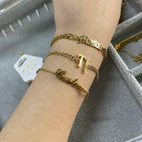 Stainless Steel Cuban Link Chain Bracelet Silver Jewelry