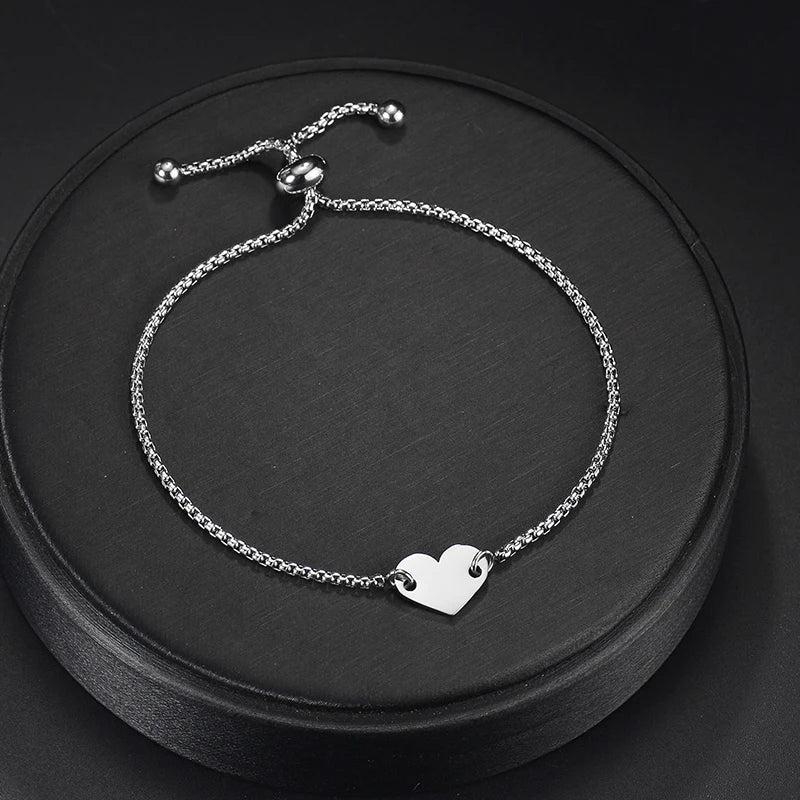 Treebud Name Heart Bracelet Engraved Date ID