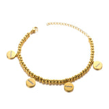 Family Members Nameplate Bracelet Stainless Steel Beads Chain Personalized