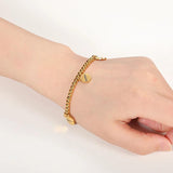 Family Members Nameplate Bracelet Stainless Steel Beads Chain Personalized