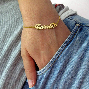Mermaid Tail Name Bracelets Personalized Stainless Steel Bracelet