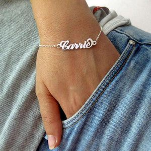 Mermaid Tail Name Bracelets Personalized Stainless Steel Bracelet