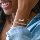 Mermaid Tail Name Bracelets Personalized Stainless Steel Bracelet