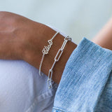 Mermaid Tail Name Bracelets Personalized Stainless Steel Bracelet