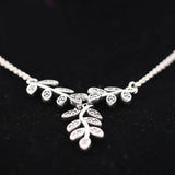 925 Silver Leaves Necklace for Women