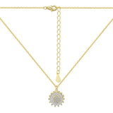 925 Silver Sunflower Rotating Pendant Necklace Birthday Jewelry