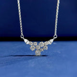 925 Sterling Silver Diamond Wing Chain Necklace for Women