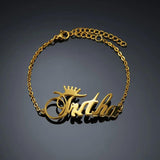 Stainless Steel Personalized Name Bracelet for Women