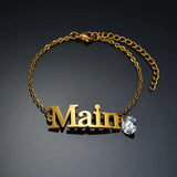 Stainless Steel Personalized Name Bracelet for Women