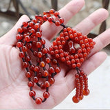 Women's Agate Sweater Chain Long Necklace Spring Jewelry Necklace