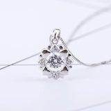 S925 Sterling Silver Heart Necklace Women's Pendant Gift