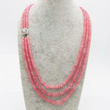 8mm Pink Jade Beads Necklace for Women