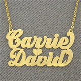 Personalized Sterling Silver Name Necklace Two Name Letter Pendant