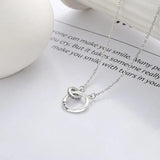 ZFSILVER S925 Sterling Silver Diamond-set Circle Letter Necklace