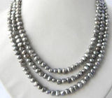 Baroque Freshwater Pearl Silver Necklace