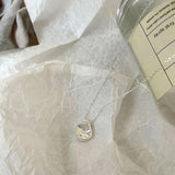 925 Sterling Silver Irregular Corrugation Necklace for Women