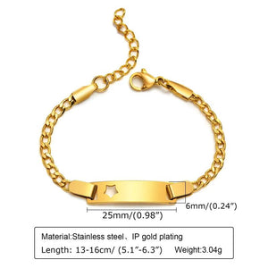 Personalized Stainless Steel Baby Name Bracelet, Birthday Gift