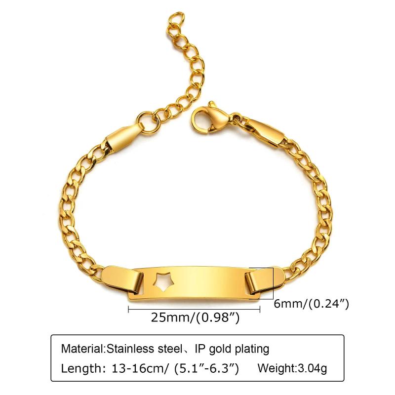 Personalized Stainless Steel Baby Name Bracelet, Birthday Gift