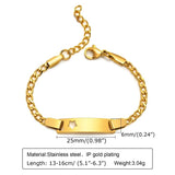 Personalized Stainless Steel Baby Name Bracelet, Birthday Gift