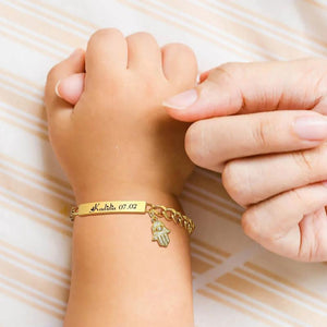 Personalized Stainless Steel Baby Name Bracelet, Birthday Gift